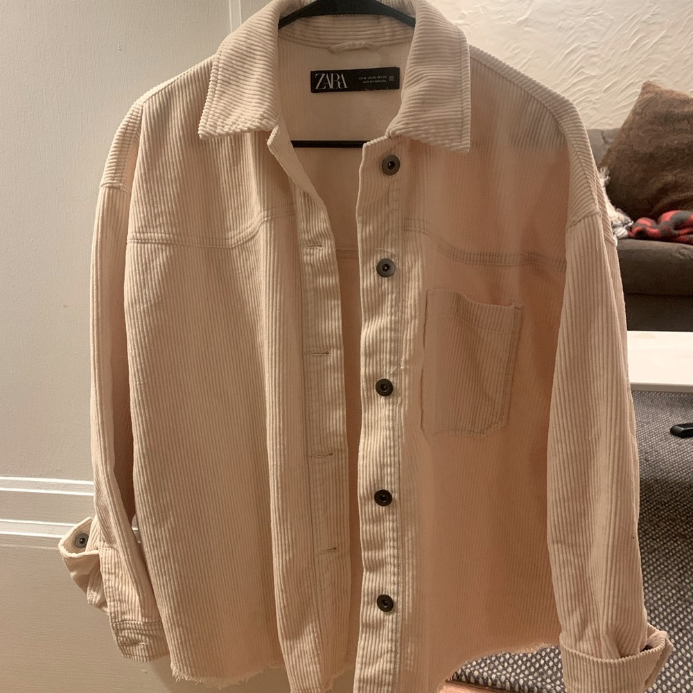 Zara Corduroy Jacket Cream